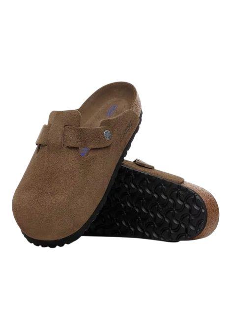 Boston plantare morbido Pelle scamosciata  Dark Tea Tonal BIRKENSTOCK | Scarpe | 1030861DARK TEA